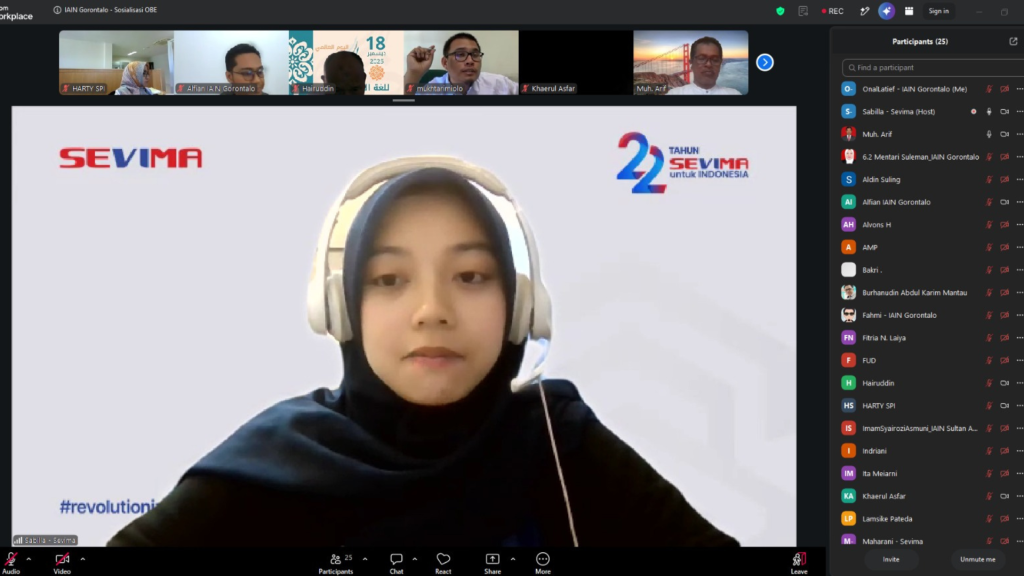 LPM IAIN Sultan Amai Gorontalo Mendampingi Sosialisasi Implementasi Kurikulum OBE pada SIAK oleh SEVIMA, Perkuat Digitalisasi Pengelolaan Akademik